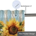 thumbnail image 5 of Farmhouse Curtain Valances for Kitchen Windows Rustic Rooster Snuflower Buffalo Plaid Window Valance for Living Room Bedroom, Kitchen Valance Rod Pocket Window Decor Curtain 54 by 18 in, 1 Panel, 5 of 6