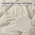 thumbnail image 4 of Peace Nest All Season 100% Organic Cotton Down Duvet Insert Medium Warmth Comforter, Off-white, King, 4 of 8