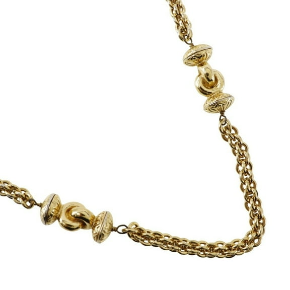 Pre-Owned CHANEL Long Necklace Gold Plated Approx. 144g Women's (Good)