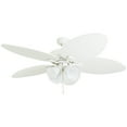 thumbnail image 3 of Honeywell Palm Lake 52 Inch Indoor Outdoor Ceiling Fan with Light and Pull Chain, White, 3 of 9