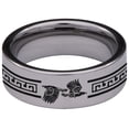thumbnail image 4 of Ancient Wolf and Raven Tungsten Carbide Ring, 4 of 9