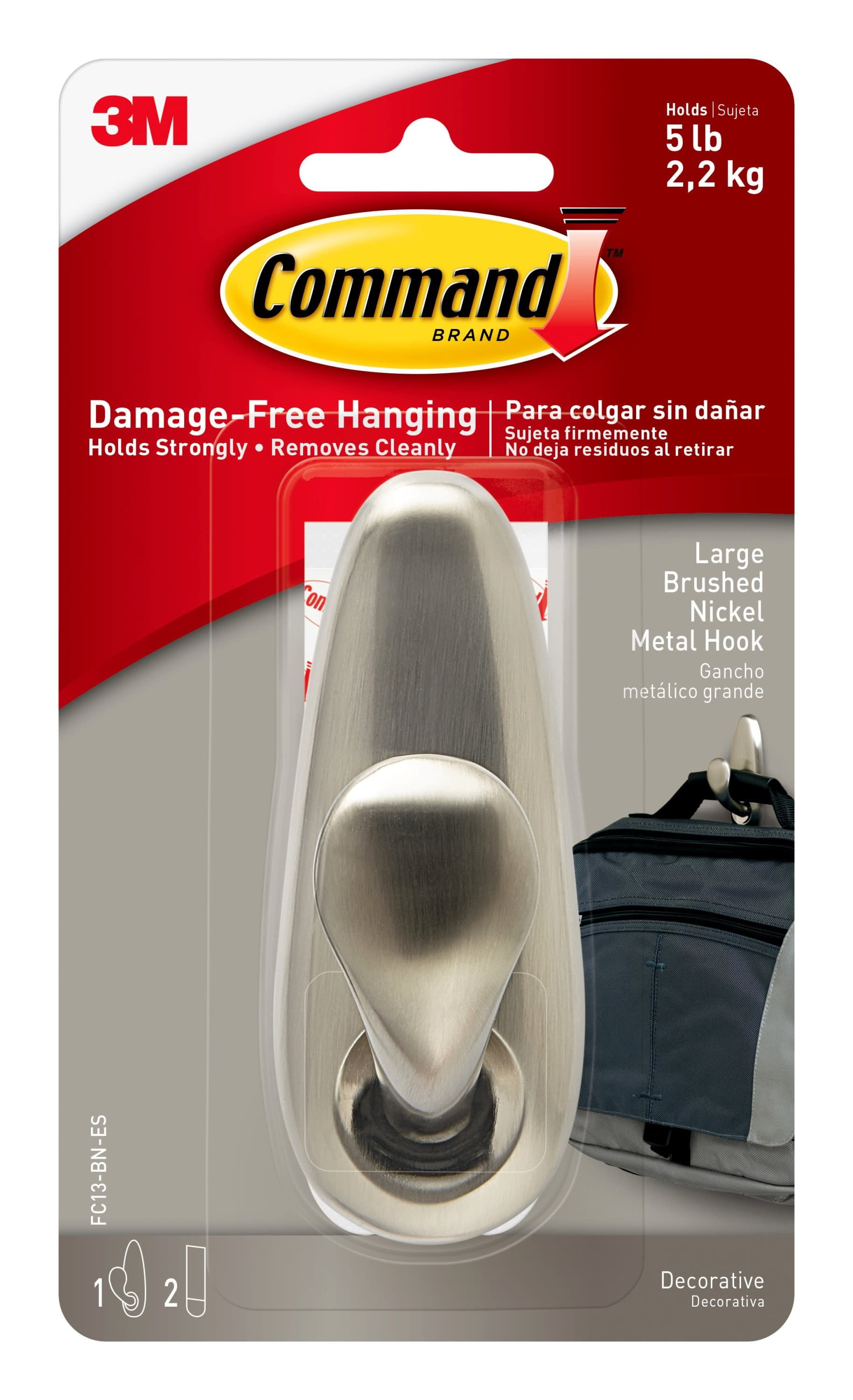 Command Metal Hook Forever Classic Large Oil Rubbed Bronze 2 Strips 