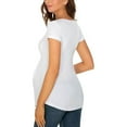 thumbnail image 3 of Women's Maternity Tops Tunic T-Shirt Pregnancy Clothes Ladies Fashion Solid Color Print Short Sleeve Pregnant Woman Casual Clothe Top, 3 of 5