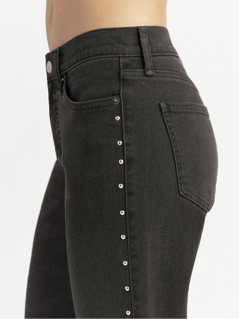 Jessica Simpson Women's Rosa Studded Relaxed Straight Leg Jeans