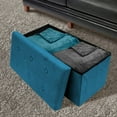 Sorbus Storage Bench Chest with Collapsible/Folding Bench Ottoman with