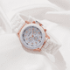 thumbnail image 3 of Reloj de cuarzo estilo mujer en vivo Reloj clásico sencillo con correa de piel sintética Reloj de mujer, 3 of 6