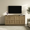 thumbnail image 4 of SICOTAS 62"W Large Sideboard Buffet Cabinet with 4 Doors, Farmhouse Kitchen Credenza with Adjustable Shelves, Console Cabinet, Sideboard TV Stand for Living Room, Brown Oak, 4 of 6
