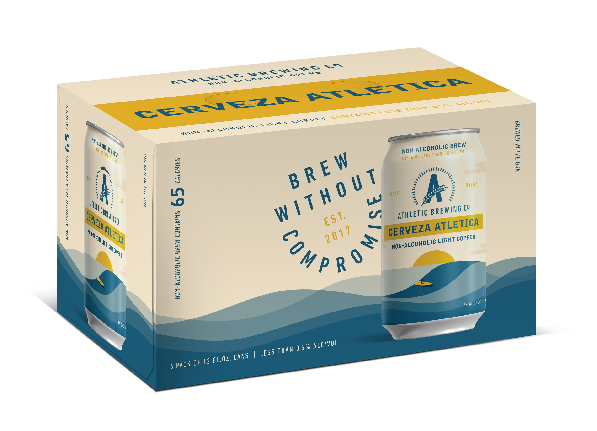 Athletic Brewing Company Craft NonAlcholic Beer Cerveza Atletica