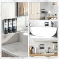 thumbnail image 3 of Shampoo and Conditioner Dispenser 3 Chamber Shower Soap Dispenser No Drill Wall-Mounted Large Capacity 300ML Each Chamber with Lockable Design Transparent Window for Hotel Kitchen School, Black, 3 of 6