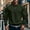 Army Green, variant on Annhoo T-Shirts for Men Color Block Button Up Long Sleeve Tops Sports Collared Slim Solid Color Work Shirts Casual Pullover