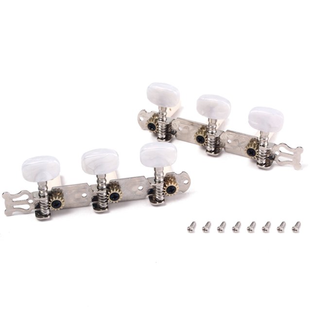 MasteelfCA Têtes de Machine Tuner de Clavier de Guitare Classique avec Plastique (Argent)