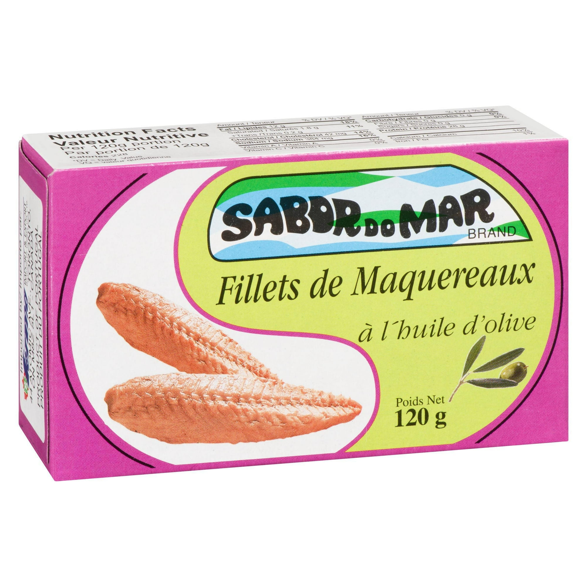 Fillets de Maquereaux a L'huile D'olive Sabor do Mar vendre la quantité 120g