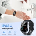 thumbnail image 3 of Smart Watch, QCOQ 1.96" TFT-LCD Smartwatch for Men Women IP68 Waterproof, 110+Sport Modes, Fitness Activity Tracker, Heart Rate Monitor Sleep Step Counter for Android iPhone, Black, 3 of 8