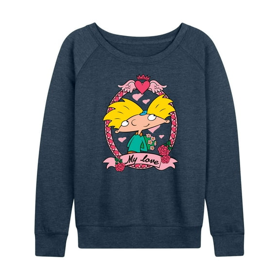 Hey Arnold! - Valentine's My Love - Women's Lightweight French Terry Long Sleeve Shirt