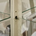 thumbnail image 6 of DEALTOPS Vintage Corner Display Cabinet, Lighted Glass Curio Cabinet with Adjustable Shelves, Antique White, 6 of 8