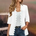 thumbnail image 3 of Lixiuxyad Womens Open Front Cardigan Women's Cardigan Summer Fashion Style Lace Short Sleeve Open Front Kimono For Women,White, 3 of 6