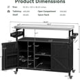 thumbnail image 2 of Solid Fir Wood, Gas Line Hole Outdoor Grill Cabinet / Safe Setup for Gas Grill Use, 2 of 4