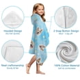 thumbnail image 7 of Corgi Footprint Hooded Bath Towel，50"x30" for Ages 3 To 12 Kids, Quick Dry Lightweight Soft Microfiber Hood Beach Towel Cover Up for Kids, 7 of 7