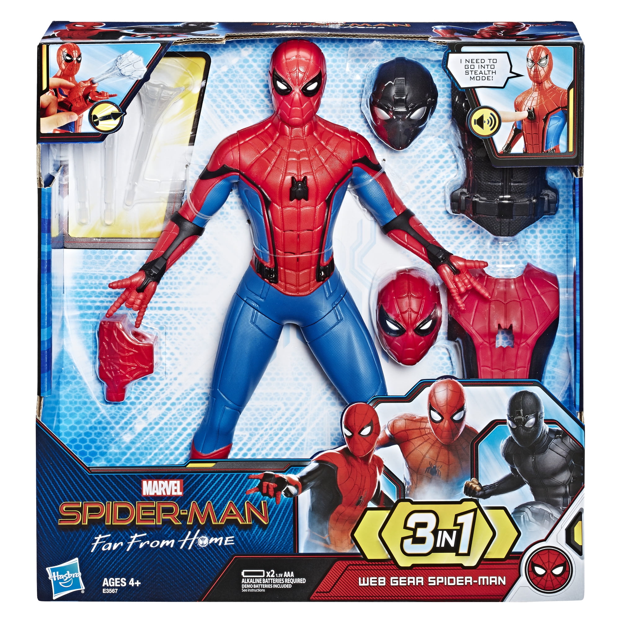 Spider Man Toy Mavel Avengers The Amazing Spiderman Web Shooting Hasbro Ages 4 