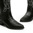 thumbnail image 4 of DREAM PAIRS Women's Mid Calf Boots Cowboy Cowgirl Embroidered Western Boots, 4 of 7