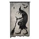 thumbnail image 1 of Elementos de Halloween Patrón espeluznante Cortina de puerta Encaje negro Familia Halloween TFixol decoración de halloween, 1 of 7