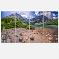 thumbnail image 2 of Blue Lake amid Mountains Panorama - Landscape Canvas Art Print, 2 of 3