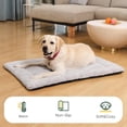 thumbnail image 2 of Washable Dog Bed for Crate, Ultra Soft Plush Crate Pad Medium to Large Dogs, Non Slip Cushion Metal Crates, Indoor or Travel, 36 x 23 Inch, Gray, 2 of 2