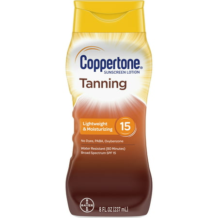 Coppertone Tanning Defend & Glow Sunscreen Vitamin E Lotion, SPF 15,