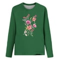thumbnail image 4 of Blouses pour Femmes Décontractées, Blouses à Manches Longues pour Femmes, Mode Femmes Décontractées Manches Longues Imprimées Col Rond T-Shirt Ample Blouse, Blouses Femmes Manches 3/4, Blouses Manches 3/4 pour Femmes, 4 of 4