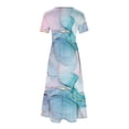 thumbnail image 4 of Robes pour Femmes Col Rond Manches Courtes Robe Imprimée, 4 of 10