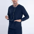 thumbnail image 6 of EGNMCR Scrubs for Men Fashion Long Sleeve V Neck Pocket Solid Blouse and Long Pants Working Uniform Two Piece Sets Spring/Summer Sale, 6 of 7