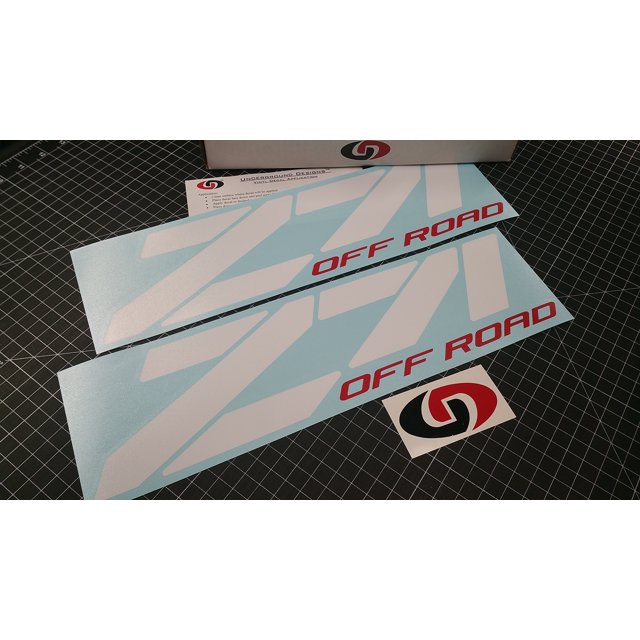 Z71 Off Road Chevy Fender Decal Tailgate Sticker 15" (Gloss White & Red)