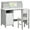 Grey, variant on Qaba 2Pcs Kids Desk and Chair Set with Whiteboard, Storage, Shelves, Grey