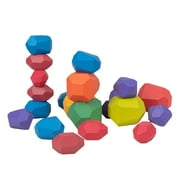 Mnycxen Wooden Stone for Kids Building Block Creative Toy Stacking Game Rainbow Toy