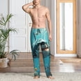 thumbnail image 2 of Fotbe Realistic Ocean Shark Pantalones de Pijama para Hombre, Pantalones de Dormir, Pantalones de Casa con Cintura Ajustable y Bolsillos-Large, 2 of 6