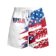 thumbnail image 5 of Tfken 4Th Of July Summer Shorts For Men 250Th Anniversary America Independence Day Drawstring Letter Print Shorts With Pockets Patriotic Male Fashion Clothes White, 5 of 5