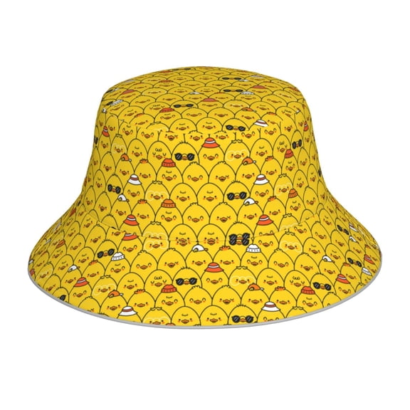 Xecao Funny Ducks Print Men and Women Night Reflective Hat Runner Cap Visor Bucket Hat Boonie Cap