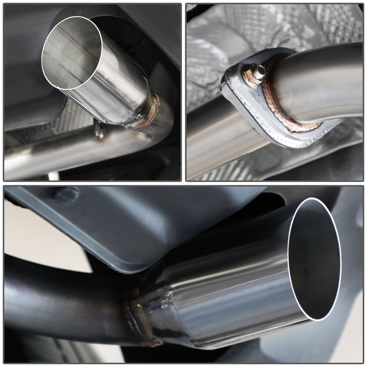 DNA Motoring For 2007-2013 Jeep Patriot MK74 2.4L 3.5" Muffler Tip Stainless Steel Catback Exhaust System