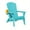 Aruba Blue, variant on PETGLE Folding Adirondack Chairs with Cup Holder-Wood Texture, HDPE All-Weather Plastic Fire Pit Chair, Lawn Chair for Outdoor Porch Garden Backyard