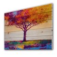 thumbnail image 2 of Designart 'Autumn Colored Treescape Forest XI' Farmhouse Print on Natural Pine Wood, 2 of 3
