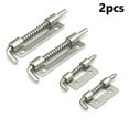 thumbnail image 4 of 2Pcs Spring Loaded Latches 304 Stainless Steel Security Bolt Hasp Staple Gate Safety Lock Latch Silver Hardware S Left, 4 of 4