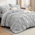 thumbnail image 1 of Juego de edredón Bedsure King Size, gris claro, 7 piezas, 1 of 7