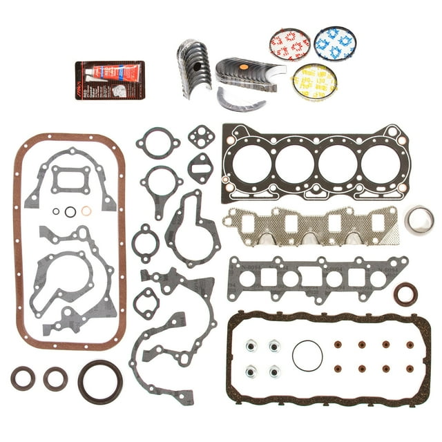 Evergreen Engine Rering Kit FSBRR8000EVE Compatible With 86-95 Suzuki Samurai Sidekick Swift 1.3 SOHC G13A Full Gasket Set, Standard Size Main Rod Bearings, Standard Size Piston Rings