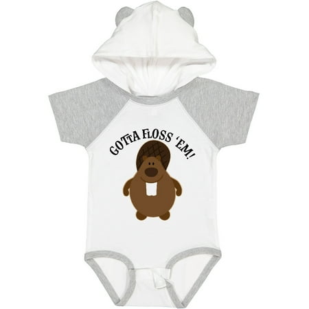 

Inktastic Beaver Tooth Care Floss Em Gift Baby Boy or Baby Girl Bodysuit