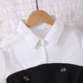 thumbnail image 4 of CPNG Girl's Summer Formal Wear 2 Piece Outfits Teen Girls Puff Sleeve Belted Blouse Top and Bell Bottom Pants Set(Black,10 Years), 4 of 9