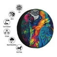 thumbnail image 4 of Goofa Vibrant Rainbow Parrot Fantasy Pattern Universal Tire Cover for Jeep, SUV, Truck, and Trailer – Waterproof, UV-Resistant,Easy to Install, Fits 14"-17" Tires-14 inch, 4 of 6