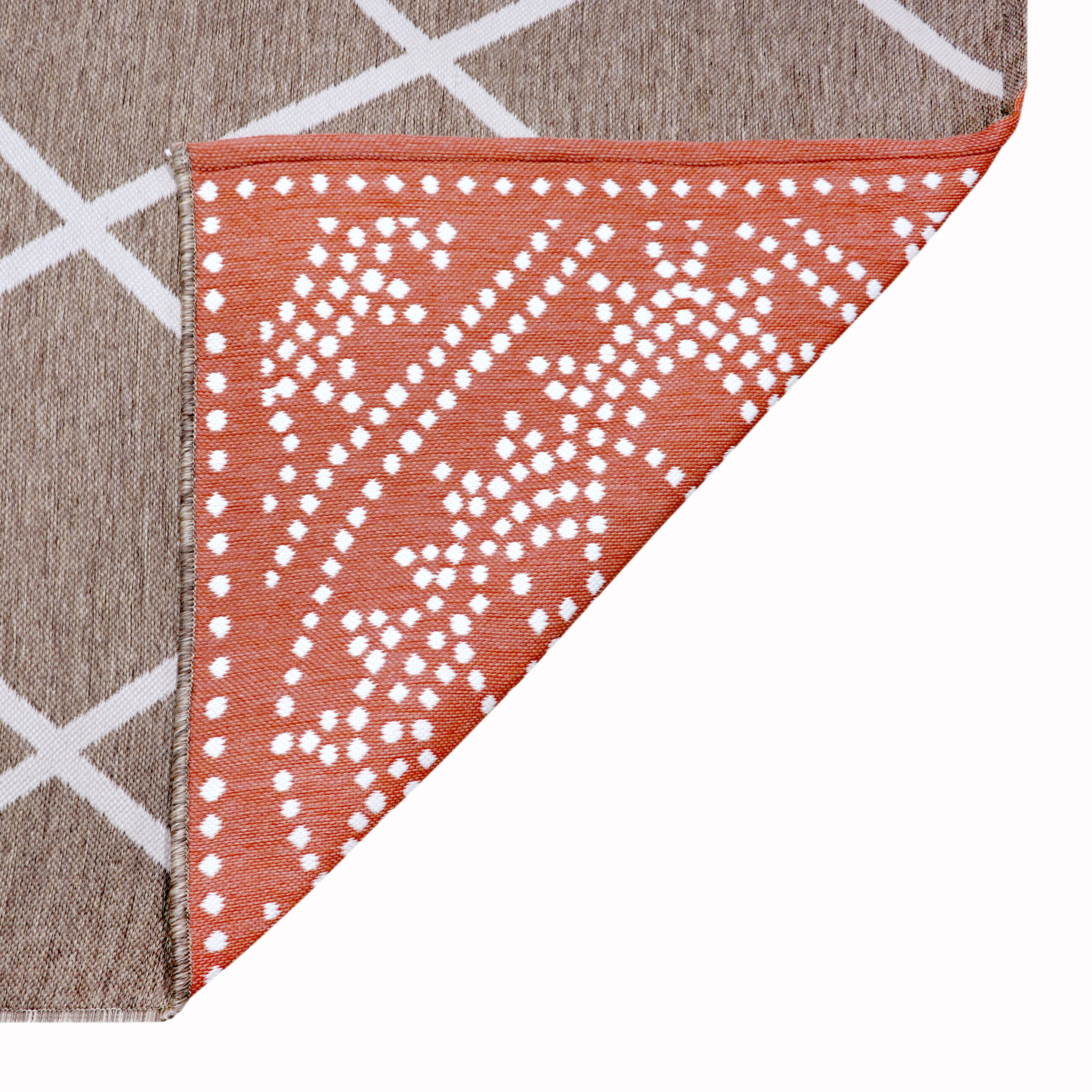 Better Homes & Gardens Linen Rust Medallion Outdoor Tapestry Woven Outdoor Rugs, 5' x 7', Reversible