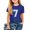 Dark Blue, variant on Zpanxa Girls T Shirts Kids Digital Printed Casual Round Neck Short Sleeve Shirt Men's and Women's Casual T-shirt Red 9-10 Years