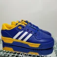 thumbnail image 3 of NEW Ad-id-as Rivalry Low "Blue White Yellow" Leather - Men's 8 - IF3529, 3 of 6