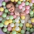 thumbnail image 4 of MeowBaby Round 35 x 11.5 Inch Baby Foam Ball Pit w/ 200 Balls, Pink/Gray, 4 of 10